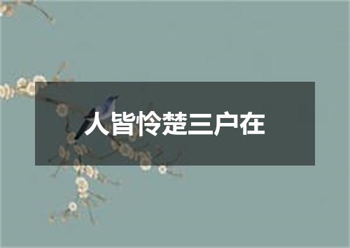 人皆怜楚三户在