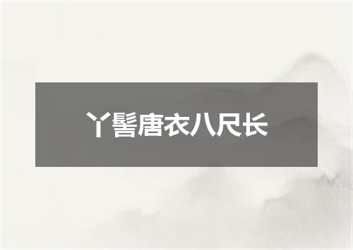 丫髻唐衣八尺长