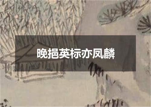 晚挹英标亦凤麟