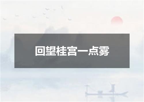 回望桂宫一点雾