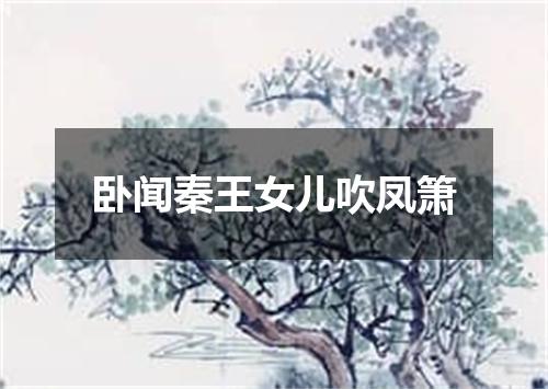 卧闻秦王女儿吹凤箫