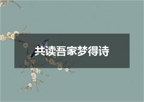 共读吾家梦得诗