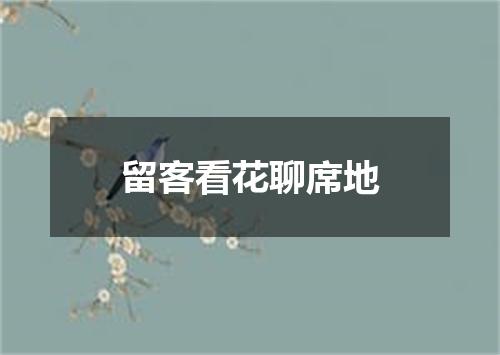 留客看花聊席地