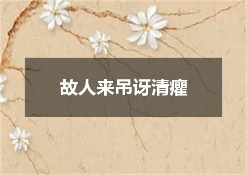 故人来吊讶清癯