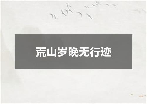 荒山岁晚无行迹
