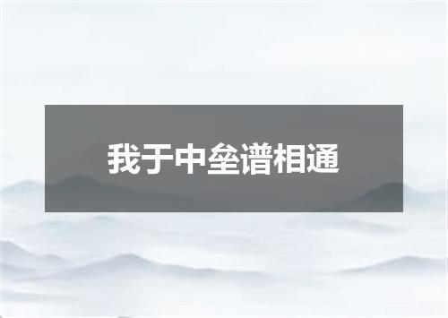 我于中垒谱相通