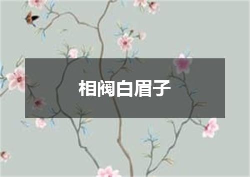 相阀白眉子
