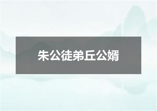 朱公徒弟丘公婿