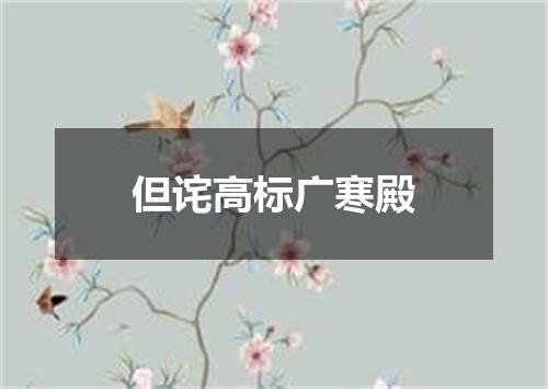 但诧高标广寒殿