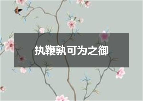 执鞭孰可为之御