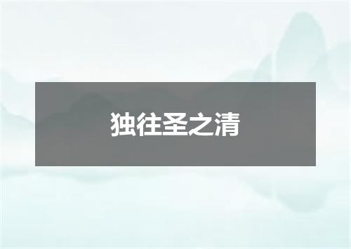 独往圣之清