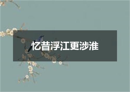 忆昔浮江更涉淮