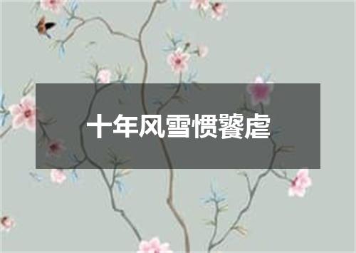 十年风雪惯饕虐