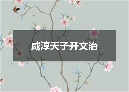 咸淳天子开文治