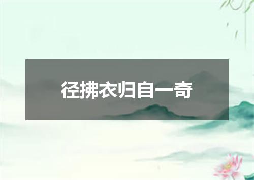 径拂衣归自一奇