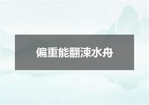 偏重能翻涑水舟