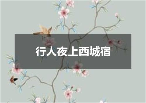 行人夜上西城宿