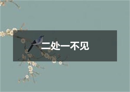二处一不见