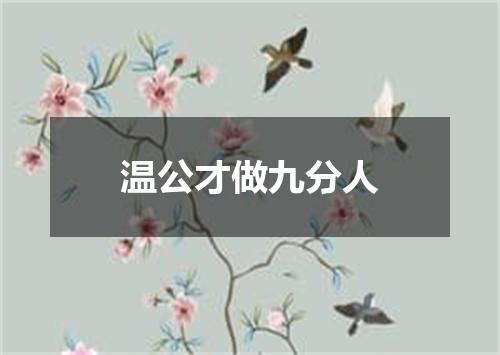 温公才做九分人