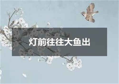 灯前往往大鱼出