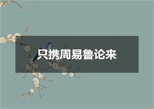 只携周易鲁论来