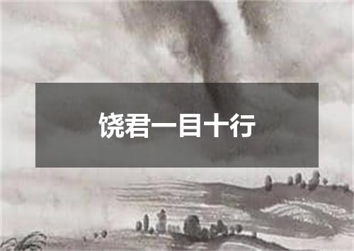 饶君一目十行