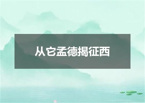 从它孟德揭征西