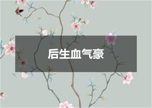 后生血气豪