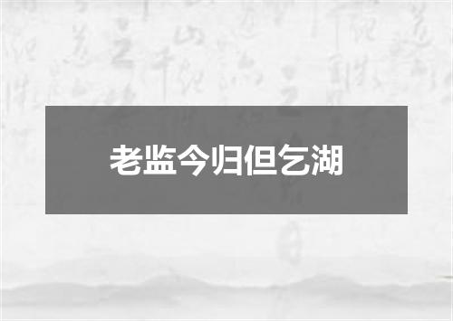 老监今归但乞湖