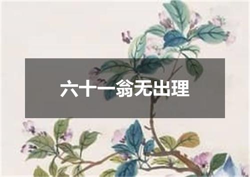 六十一翁无出理