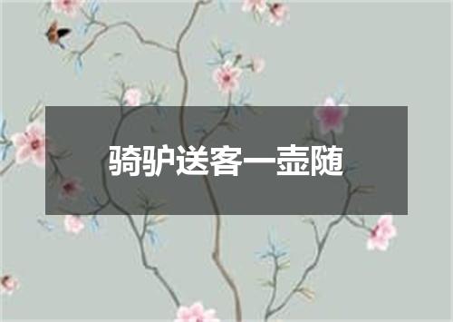 骑驴送客一壶随
