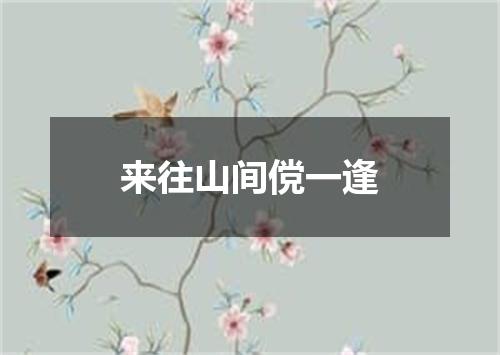 来往山间傥一逢