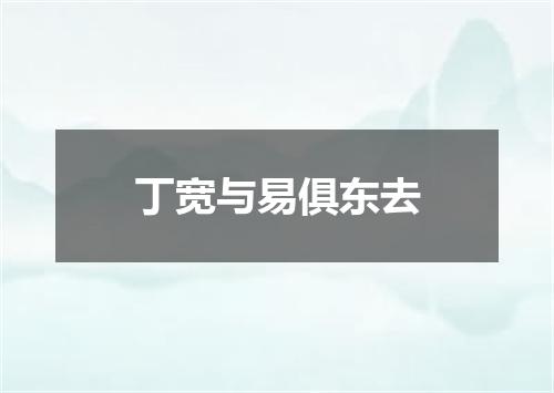 丁宽与易俱东去