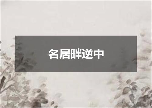 名居畔逆中