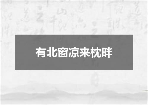 有北窗凉来枕畔