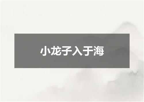 小龙子入于海