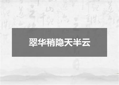 翠华稍隐天半云