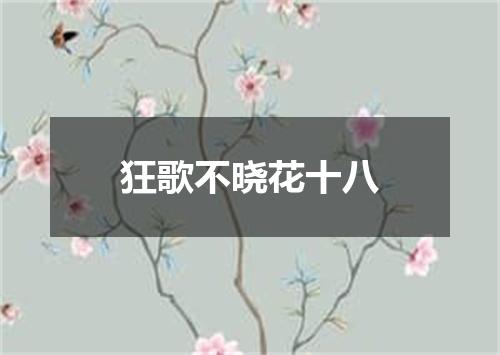 狂歌不晓花十八