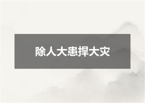 除人大患捍大灾