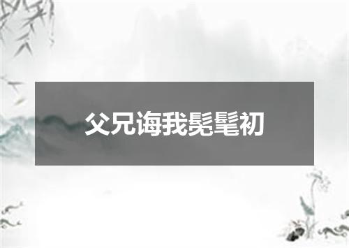 父兄诲我髧髦初
