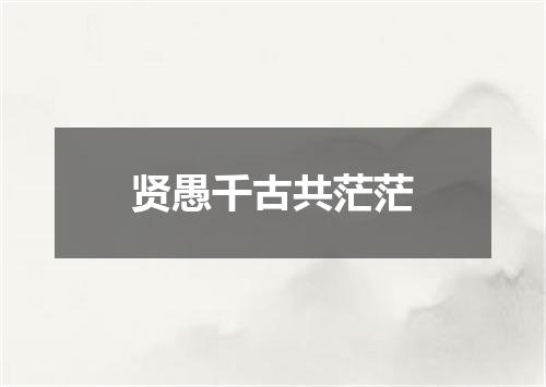 贤愚千古共茫茫