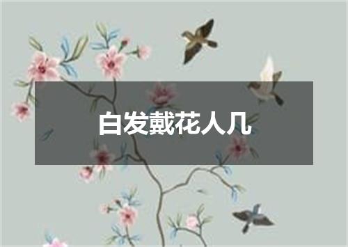 白发戴花人几