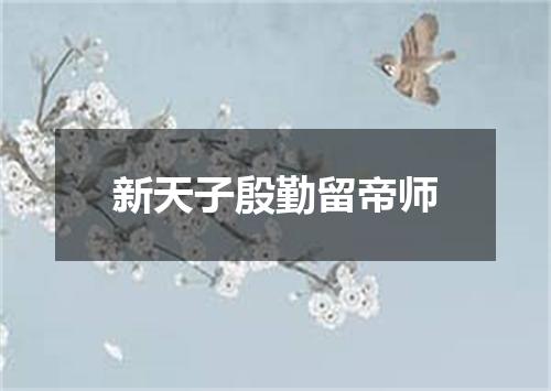新天子殷勤留帝师