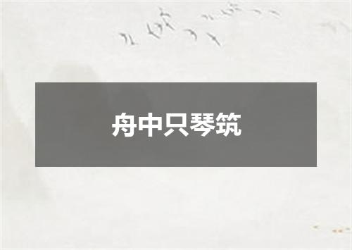 舟中只琴筑