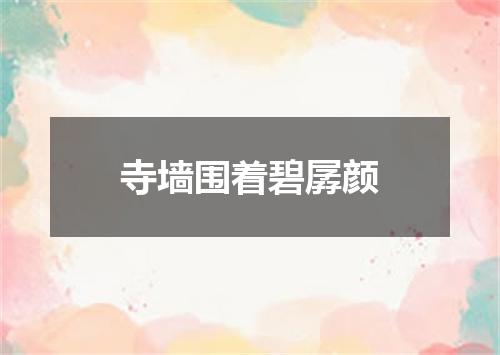 寺墙围着碧孱颜