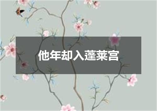 他年却入蓬莱宫