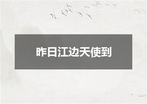 昨日江边天使到