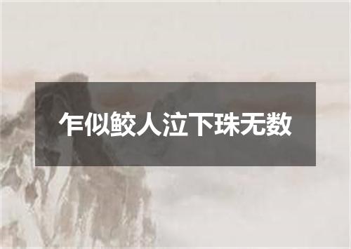 乍似鲛人泣下珠无数