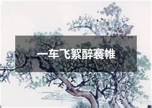 一车飞絮醉褰帷