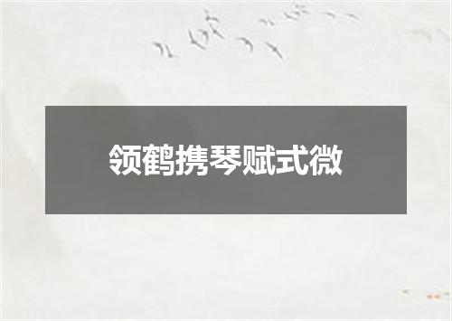 领鹤携琴赋式微